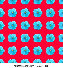 Varicolored vector seamless illustration. Tropical seamless pattern with many motley abstract flowers.