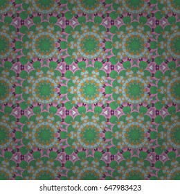 Varicolored vector seamless illustration. Tropical seamless pattern with many abstract flowers.