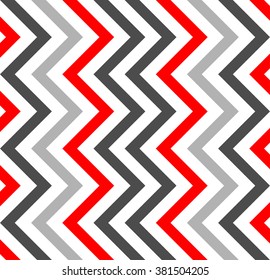 Varicolored zigzag pattern for decoration and background, for motifs of symmetry, synergy, predictability