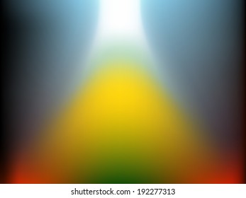 Varicoloured abstract background with white-yellow light beam