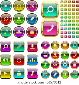 Varicoloured button set.