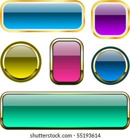 Varicoloured button set for web.