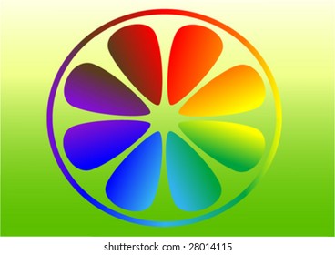 varicoloured vectorial lemon