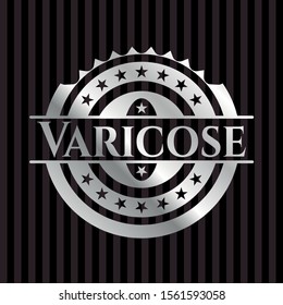 Varicose silvery emblem. Vector Illustration. Mosaic.