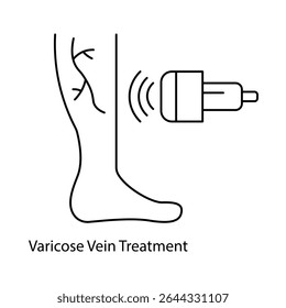 Tratamento De Veia Varicosa - Dispositivo Laser Representando Correção Vascular