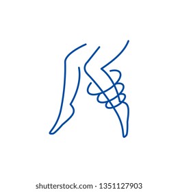 Varicose Veins Line Icon Concept. Varicose Veins Flat  Vector Symbol, Sign, Outline Illustration.