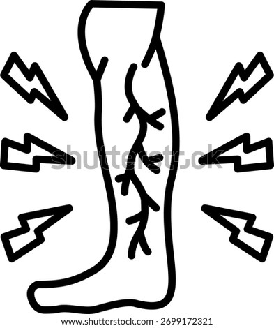 Varicose veins Line vector Icon Design