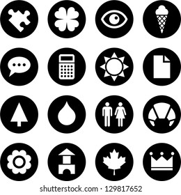 Varied iconset in b/w