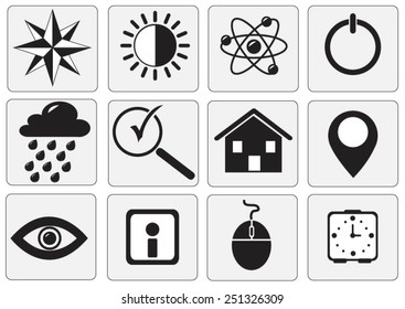 Varied iconset symbolic