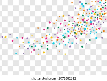 Variegated Abstract Vector Transparent Background Dust Banner. Color Shimmer Confetti Wallpaper. Shine  Template. Rainbow Effect Universe Design.