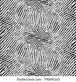 Variegated Pattern of Stripes, Curve, Grid, Labyrinth, seamless vector background.