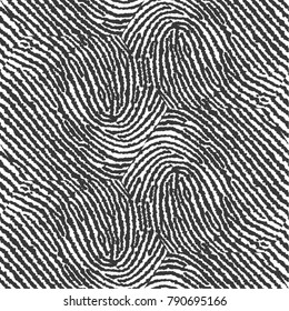 Variegated Pattern of Stripes, Curve, Grid, Labyrinth, seamless vector background.