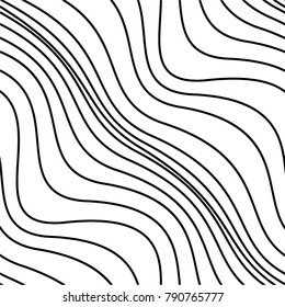 Variegated Pattern of Stripes, Curve, Grid, Labyrinth, seamless vector background.