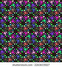 variegated seamless pattern. abstract decorative mosaic ornament. bright geometric print.