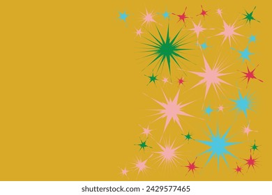 Variegated spots Orange backdrop Birthday greeting card Banner party Free space design Abstract background Children's background Cool youth design Simple blank Cover Multicolored diversions Copy space