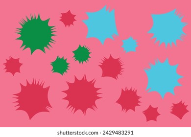 Variegated spots Pink backdrop Birthday greeting card Magenta Banner party Free space design text Abstract background Children's background Cool youth design Simple blank Cover Multicolored diversions