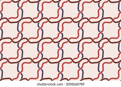 Variegated stripes japan style interleaving pattern. Easy to recolor fabric textile geometric print. Retro seamless diagonal linear recurring decor. Continuous minimalistic ornament graphic design