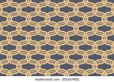 Variegated stripes moroccan trellis common design. Italian spaghetti fabric textile geometric print. Retro seamless diagonal linear decor. Continuous minimalistic simple line ornament graphic style