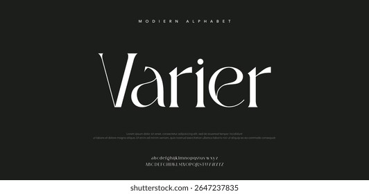 Variar fonte em negrito moderna. Regular Italic Number Typography urban style fontes alfabeto para moda, esporte, tecnologia, Criptografia, digital, filme, design de logotipo, ilustração vetorial	