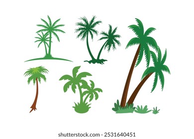 Varieties of Palm Trees - Tropical Silhouettes
