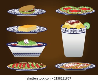 Varieties of traditional Mexican food