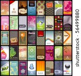 variety of 40 vertical business cards on different topics