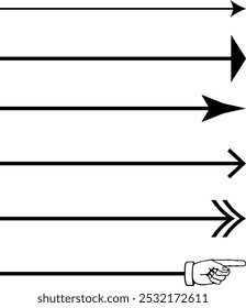 Variedade de setas em diferentes estilos