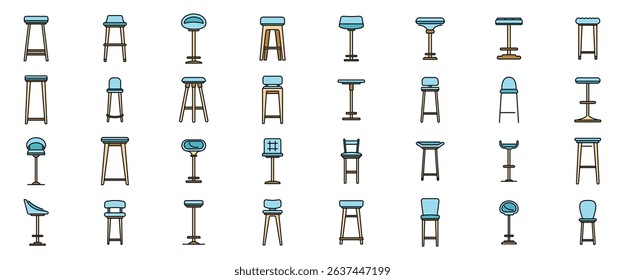Variety of bar stools showcasing different designs and styles