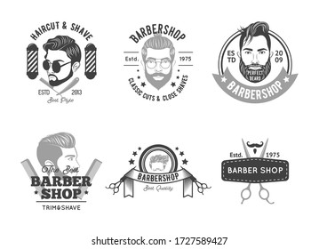 Variety of Barbershop Badges set