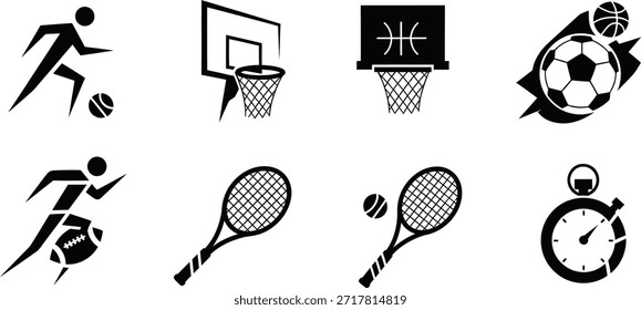 Variety of Black and White Logos Featuring Shields and Abstract Designs logo, symbol, icon, sport, athletic, brand, design, graphic.