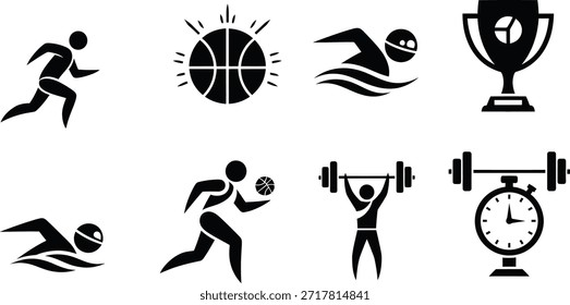 Variedad de logotipos en blanco y negro con escudos y Diseños Abstractas logotipo, símbolo, ícono, deporte, atlético, marca, diseño, gráfico.