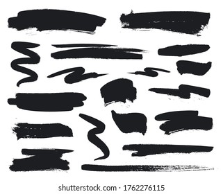 Variety of brush stroke collection