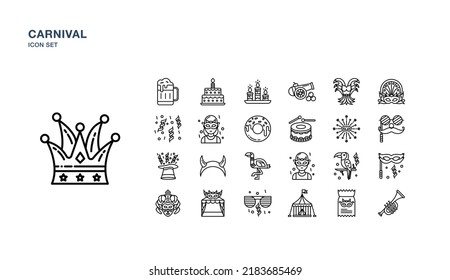 Variety of Bugs and Insects icon set outline