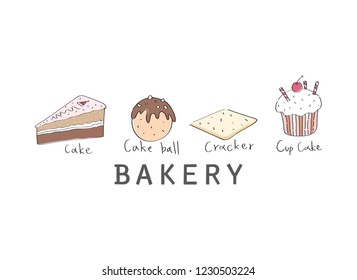 A variety of cake designs with text on a white background.