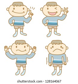 A variety of children's expression