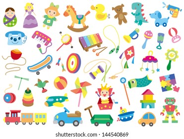 A variety of children's toys