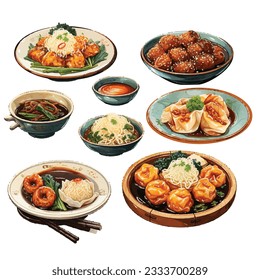 
A variety of Chinese dishes that you like.