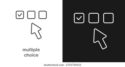 Variety Choice Line Icon, Selection Options Multiple Choices Concept