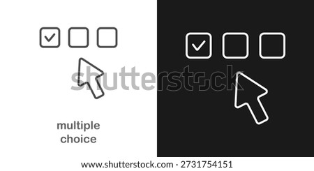 Variety Choice Line Icon, Selection Options Multiple Choices Concept