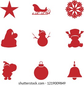 Variety of Christmas icon vector