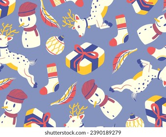 Variety christmas ornament background for brochure banner and publication.
