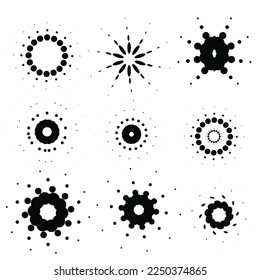 Variety of circular decorative for design work
