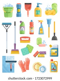 Variety of cleaning elements set