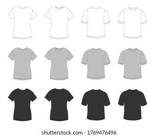 Variety of cloth t-shirt set