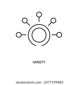 variety concept line icon. Simple element illustration.variety concept outline symbol design.