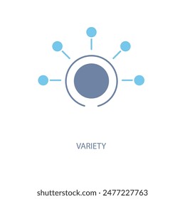 variety concept line icon. Simple element illustration.variety concept outline symbol design.