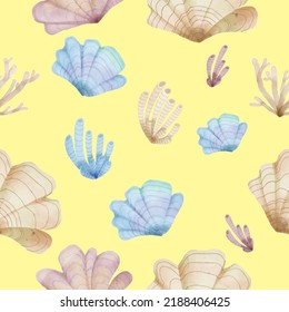 a variety of coral patterns that can be used to print clothes or as a background