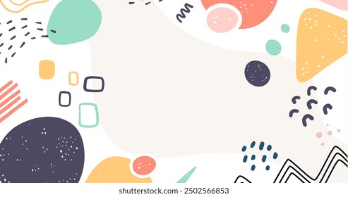 Variety cute shapes abstract background vector design in eps 10