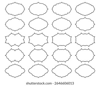 Variety of Decorative Label Frames for Custom Design and Creative Projects