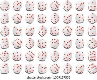 a variety of dice in the casino game